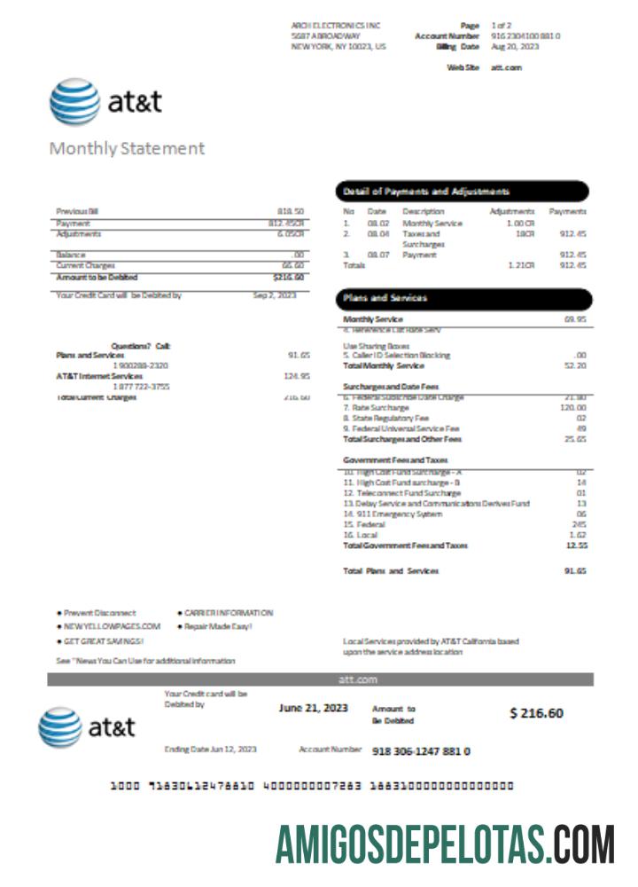 Projeto de lei de serviços públicos de telecomunicações da Texas AT&T, página 1, SCR exemplo real